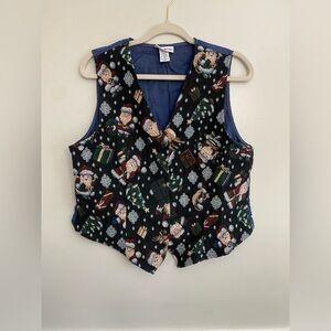 Vintage Christmas‎ Tapestry Vest - L